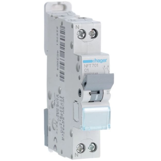 Imagem de DISJUNTOR CURVA C 6/10kA 1P+N 6A